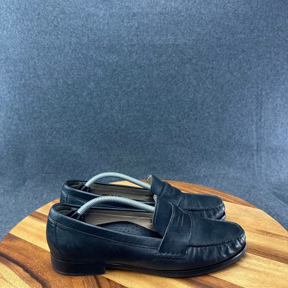 Cole Haan Loafers Womens 9B Black Leather Pinch Penny Slip On Driving Shoes